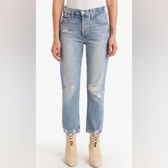 Mother Superior 29 Tomcat Straight Leg Jean High Rise The Confession Distressed - Picture 2 of 13